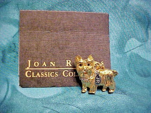 Joan Rivers Yorkshire Terrier Dog "MAX", PENDANT, VINTAGE, NEW NEVER WORN - Picture 3 of 4
