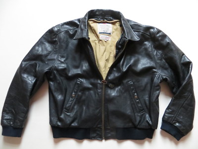 Levi's Lederjacke, Flieger- Piloten Jacke L Schwarz Schweres Echt-  Leder