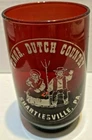 Vintage Anchor Hocking Ruby Red 7 oz Juice Souvenir Glass Shartlesville, PA