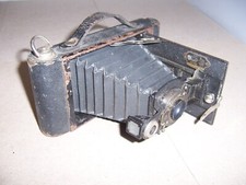 VINTAGE 2 KODAK FOLDING CAMERA WITH ORIGINAL LEATHER CASE