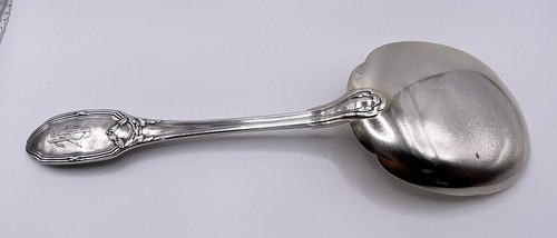 Belle Epoque French 950 Silver Tetard Freres Flat Serving Spoon - Picture 8 of 10