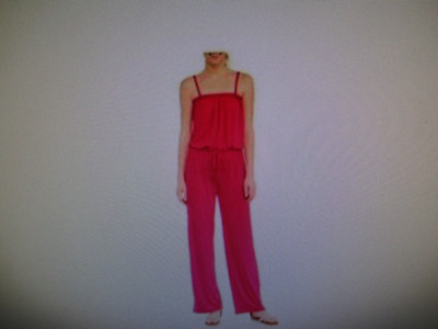 Concepts Women's Removable Straps Pull-Up Jumpsuit  Raspberry  Large NWOT