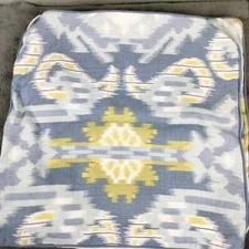 Ryan Studio Southwestern Aztec Ikat Linen Pillow Covers 22X22 Blue Luxury Set