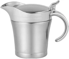 25OZ Gravy Boat Stainless Steel with Lid Double Wall Insulated Gravy Jug with...