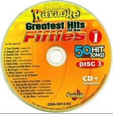 CHARTBUSTER FIFTIES KARAOKE CDG DISC CD G MUSIC CD 5013-03 OLDIES ROCK POP