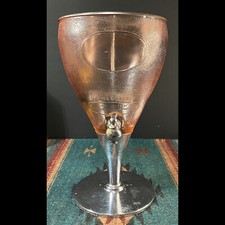 Dispensador de fuente de jarabe seco Misión rosa vidrio depresión original años 30.