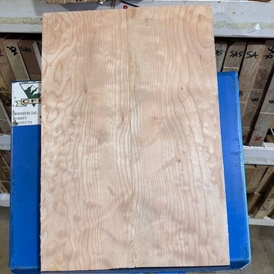 Quilted Maple 1/2'' Quilt DENSE Bookmatch KD Big Leaf 22''x15''x.5'' Fig Carve Top