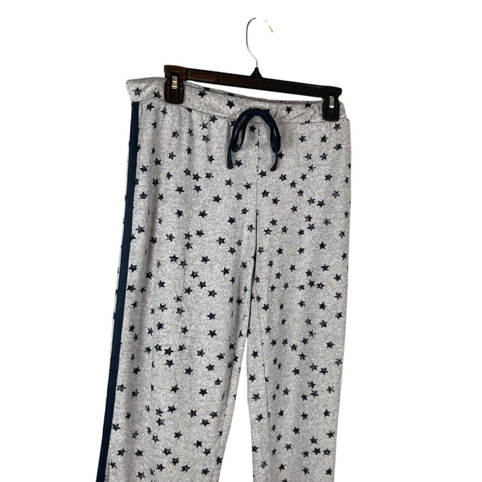 Lucky Brand Star Print Lounge Pants Gray with Navy Side Stripe | Size M - Image 3 of 4