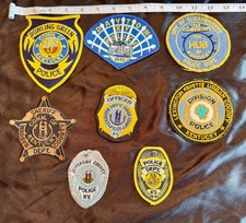 8 Piece Set of Kentucky Law Enforcement Police and Sheriff's Shoulder Patches 