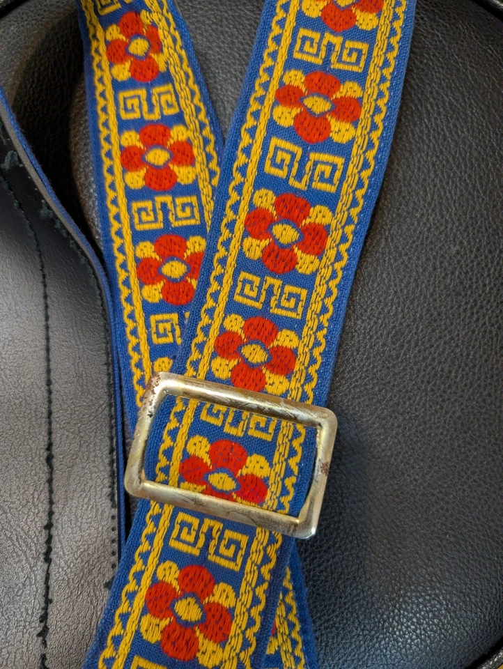 Correa de guitarra tejida vintage ACE sin marca diseño inusual Foto 2 de 4