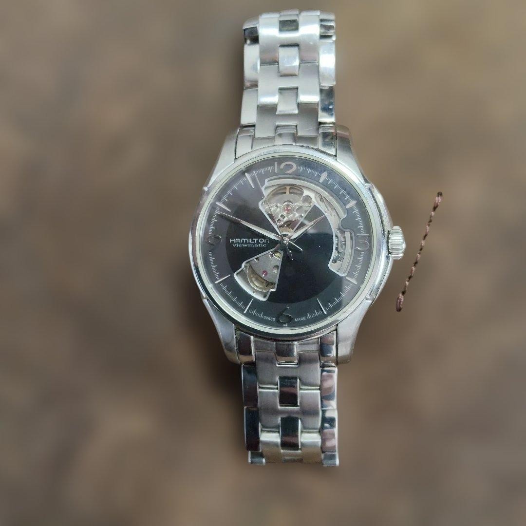 Hamilton Automatic Watch Black Skeleton Back Unis… - image 5