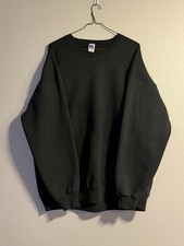Vintage 90s Made In USA Russell Athletic Black Crewneck Sweatshirt Size 3XLT
