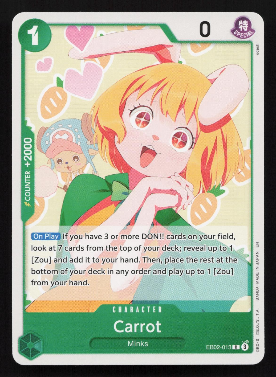 Carrot EB02-013 Common Extra Booster: Anime 25th Collection One Piece Card