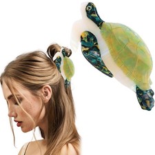 Tihebax Turtle Hair Claw Clips, Large Green 1 Count Pack of 1 ,