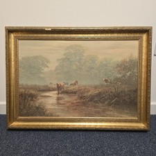 David Dipnall Signed Original Oil Painting English Cattle Landscape 89x64cm