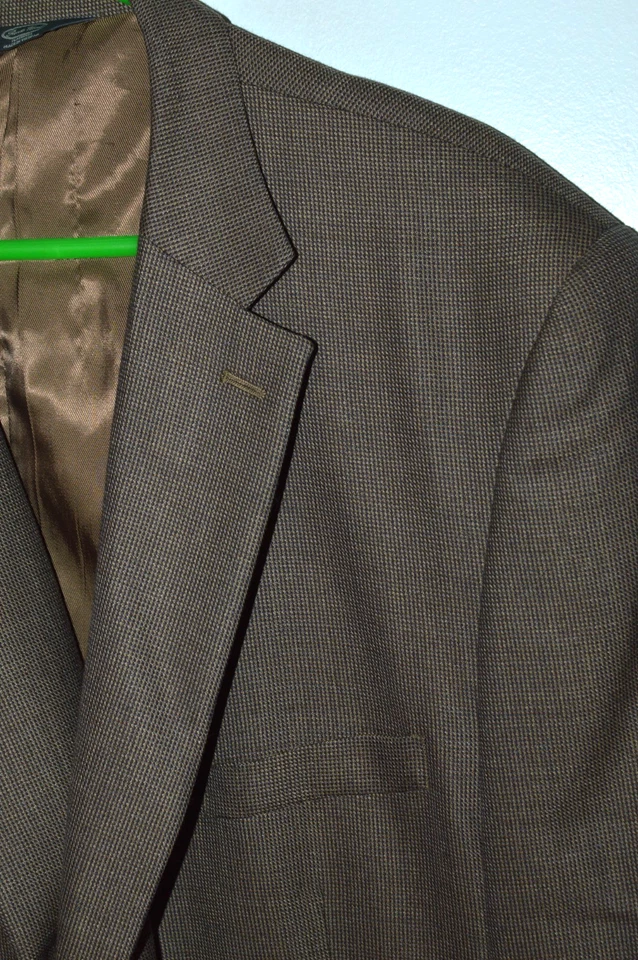 NUEVO 54L PRONTO UOMO Hombres Verde Cabeza de Uñas Lana Suave Tweed Abrigo Deportivo Chaqueta Blazer Foto 3 de 4