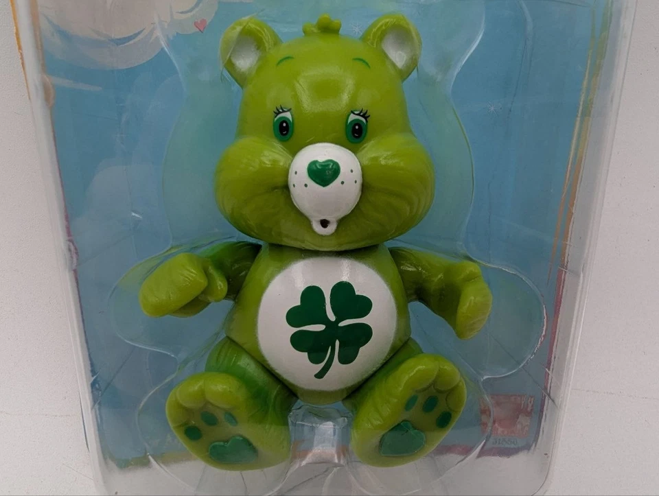Figura de oso de buena suerte Play Along 2003 Care Bears nueva en caja juguete verde regalo ST76 Foto 3 de 4