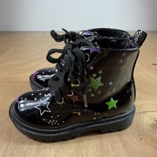 Pandaninjia Christina girls' ankle combat boots Size 10 Colorful Stars