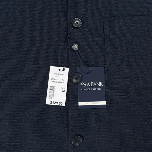 Jos A Bank Comfort Stretch Tailored Chore Jacket - Mens Medium Navy Blue image 2