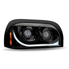 Freightliner Century LED Projector Headlight Assembly-Black Passenger Side