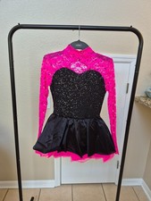 Pink  black Weissman dance costume, Size LC