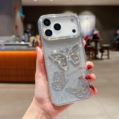 For iPhone 17 Pro Max 16 15 14 13 Bling Glitter TPU Rubber Shockproof Slim Case