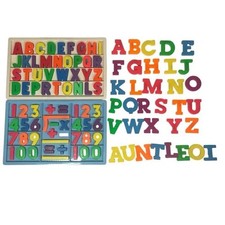 Vintage Fisher Price Magnetic Alphabet  Number Board 673 674  Extra Alphabet