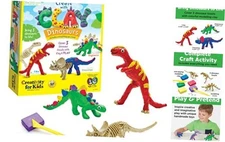  Create with Clay - Build 3 Dinosaur Figures with Modeling Clay Dinosaurs