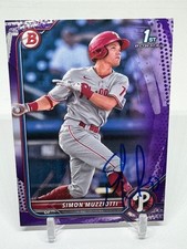 2022 Bowman Purple /199 1st SIGNED RC #BR-40 Simon Muzziotti