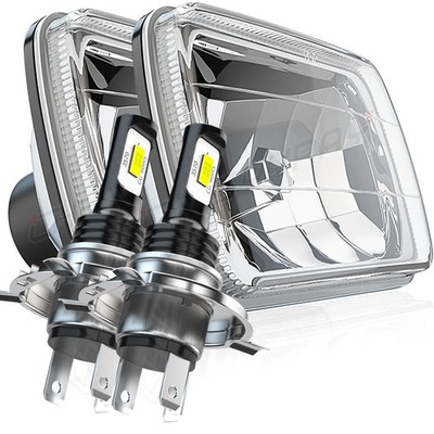 For International Harvester 9900 9200 9400i 4700 4800 7x6inch Led Headlight DRL