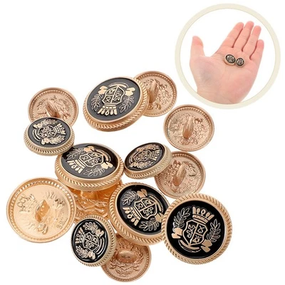 14 Pcs Geschnitzte Nähknöpfe Blazer Metallknöpfe Hemdknopf Kleiderknopf - Bild 1 von 4