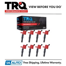 TRQ 8 Piece Premium High Performance Engine Ignition Coil Kit for Ford Lincoln