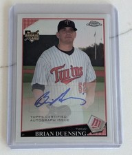 2009 Topps Chrome Refractor Rookie Card Autograph Brian Duensing #240, 008/499