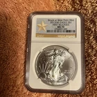 2013-W $1 Silver Eagle Coin MS69 NGC First Releases, West Point Mint MS 70 NGC