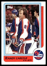 1986-87 Topps RANDY CARLYLE #144 Winnipeg Jets