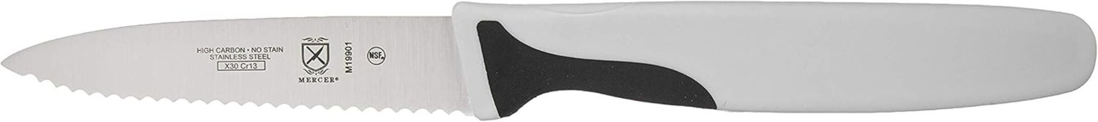 M19901P Millennia Black Handle 3-Inch Slim Serrated Paring Knife