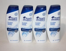 LOT (4) HEAD & SHOULDERS CLASSIC CLEAN DANDRUFF SHAMPOO DAILY 12.5OZ EXP 12/2026