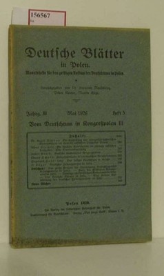 Deutsche Blätter in Polen. Eine Monatsschrift für den geistigen Aufbau de 284725