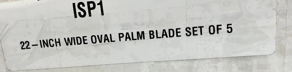 Fanimation ISP1 22" Wide Oval Palm Blades for 52" Ceiling Fans - Set of 5 READ - Image 3 of 3
