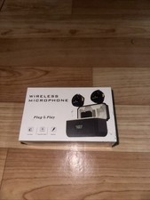 REDUCED WIRELESS LAVALIER LAPEL CLIP ON DUAL MICS LIGHTNING INPUT BATTERY CASE