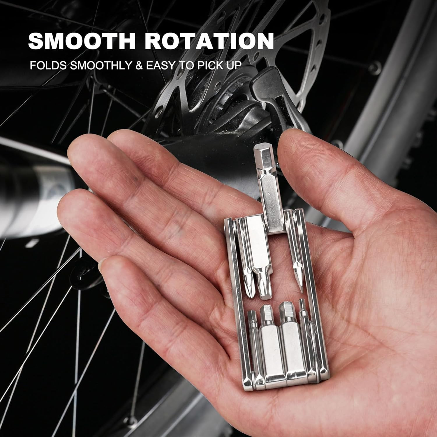 9 in 1 Bike Multitool, Mini Bike Repair Tool Kit for Road and Mountain Bikes,...