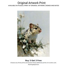 Field Mouse | 5"x7" Print on Matte Paper | Cute Animal Wildlife Wall Art