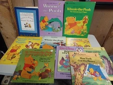 Large Lot Of Winnie The Pooh Books Scratch n Sniff And Sticker Book + More