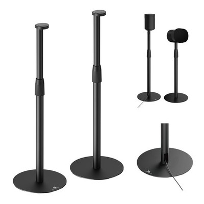 Maclean MC-496 Bodenständer für Sonos Era 100/300, 2 Stück, Schwarz, verstellbar