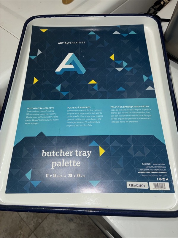 Brand New Butcher Tray Palette 11x15 Enamel