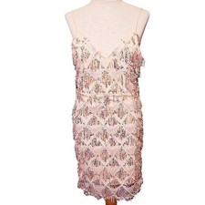 Sequins Bodycon mini dress size Small festival pink