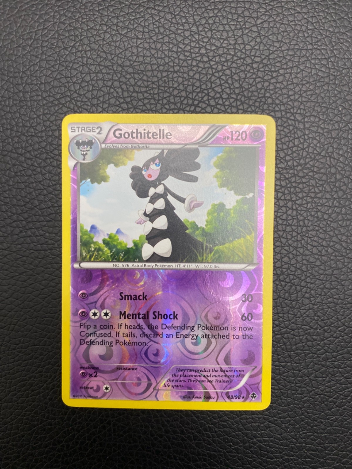 Pokemon 2011 Near Mint NM Gothitelle Emerging Powers REVERSE 48/98 Card