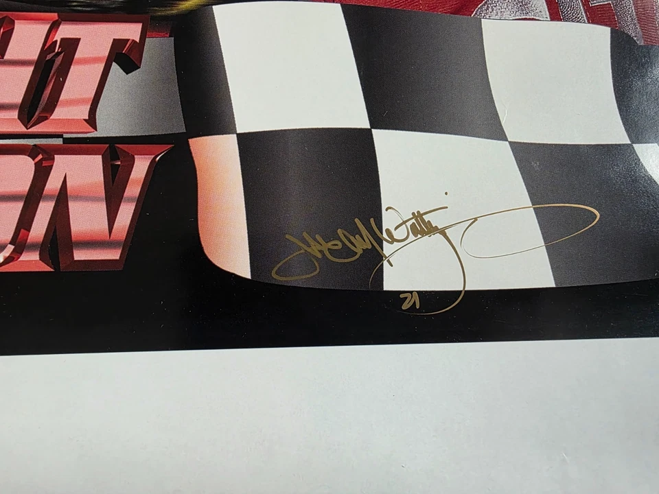 1996 Pôster Visão Noturna Michael Waltrip Autógrafo Selecionar Campeão 18 de Maio Certificado de Autenticidade - Imagem 2 de 4