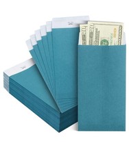 Mr. Pen- Money Envelopes for Cash, 6.5" x 3.5", 100 Pack, 100 Teal