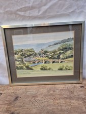 Framed Watercolour Print "Burnsall Wharfedale" By British Artist Jane Pearson